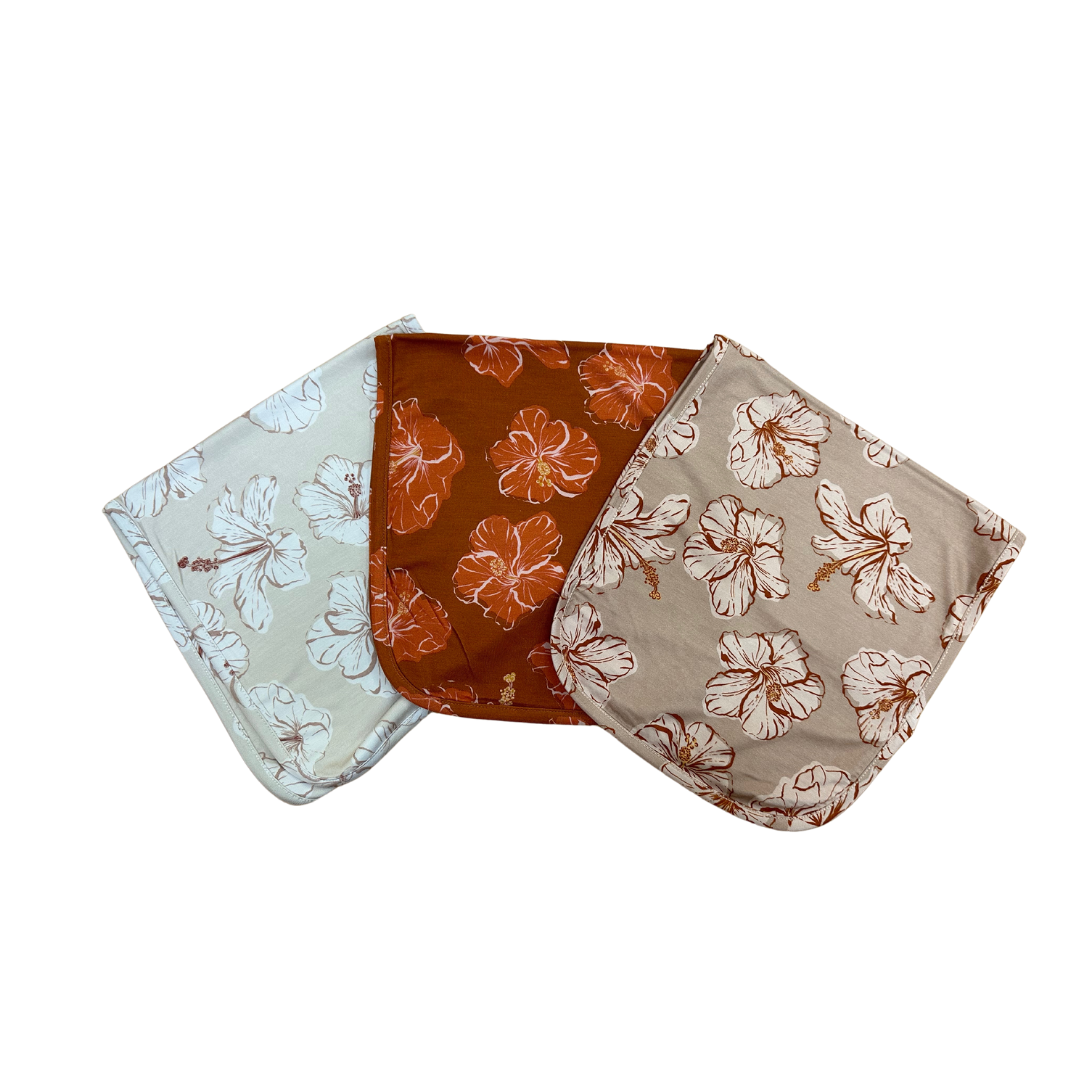 Hibiscus Honey 3PK Burp Cloth